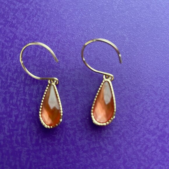 3/$12 Pink and Gold Tone Dangle Earrings - Picture 1 of 1